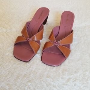 Cole Haan Tan Slide Heeled Sandal 8.5